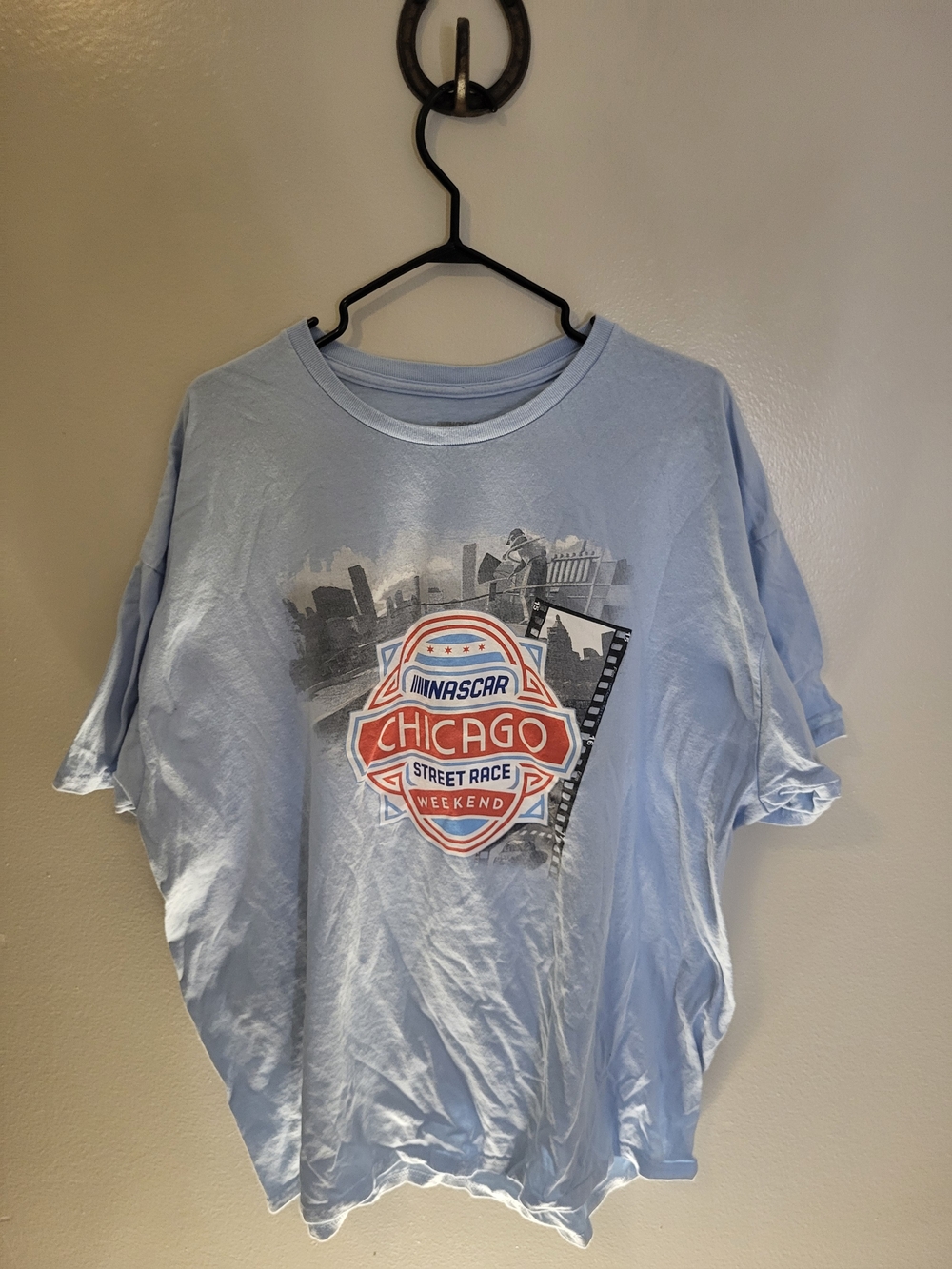 NASCAR Chicago Street Race Weekend Light Blue Graphic Tee